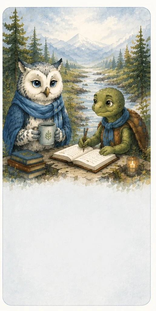 Two friends journaling beside a mountain stream
