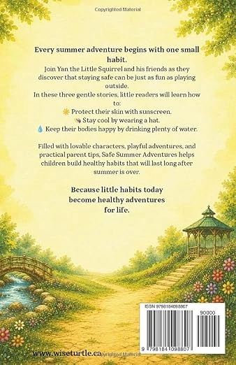 Back cover of Yan the Little Squirrel: Safe Summer Adventures